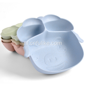 4-delige Piggy Shape Bamboo Fibre kinderservies